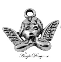 Berlock ängel antiksilver, 5- pack