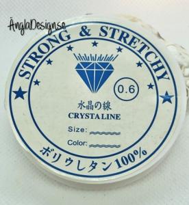 Elastisk tråd 0.6mm tjock, 9-10, meter/rulle