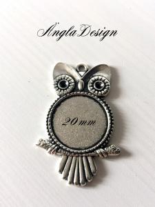 Ramberlock uggla, antiksilver för 20mm, 1st