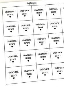 Budskap/text "Underbara lärare", för 14mm, ark med 20st rutor