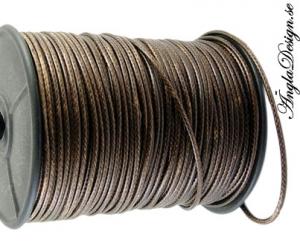 Vaxad bomullstråd 2,5mm, brun, 1 meter
