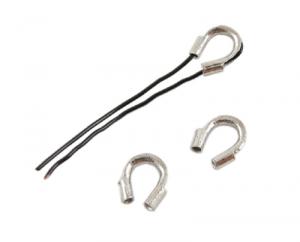 Wireskydd - avslut antiksilver, 10-pack