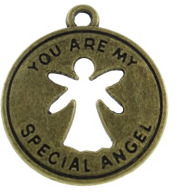 Berlock brons "you are my special angel", 3-pack