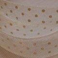 Organza creme med prickar