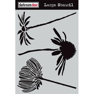 Darkroom door Large stencil- Carved Flowers