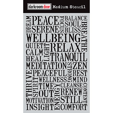 Darkroom door Medium Stencil -Wellbeing