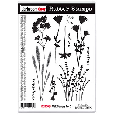 Darkroom door rubber stamp set -Wildflowers Vol 2