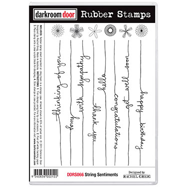 Darkroom door rubber stamp set- String Sentiments