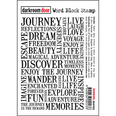 Darkroom door Word Block Stamp -Journey
