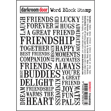 Darkroom door Word Block Stamp -Friendship