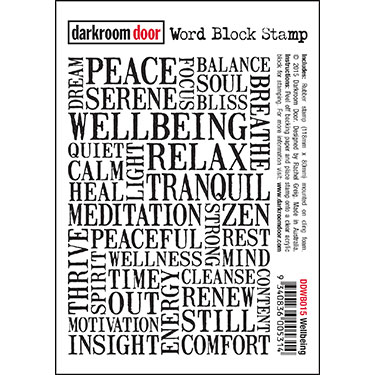 Darkroom door Word Block Stamp -Wellbeing