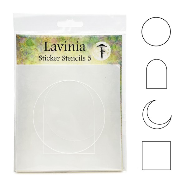 Lavinia Sticker Stencils 5-Silhouette Collection