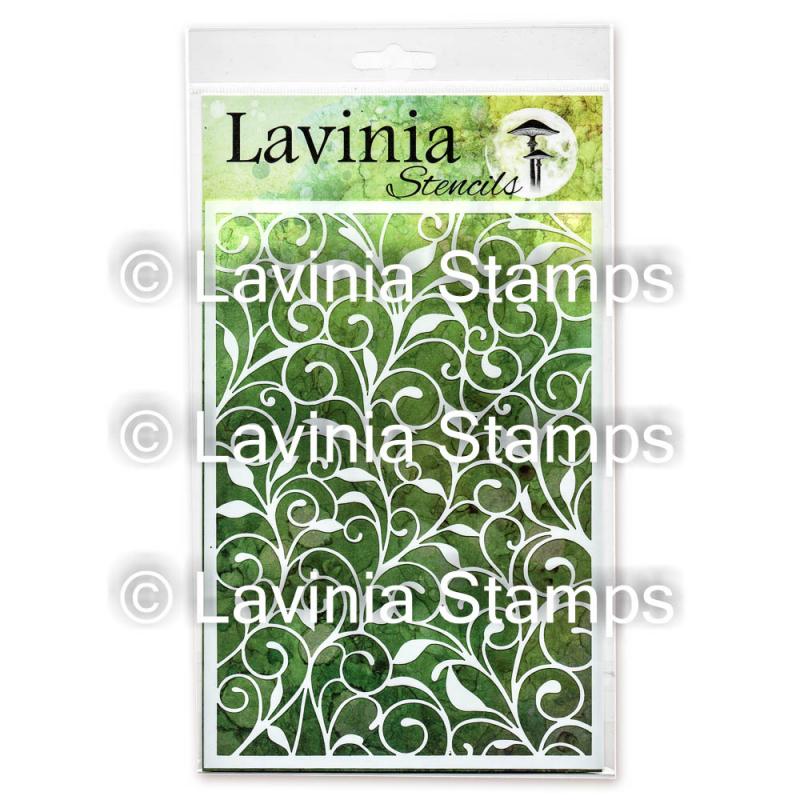 Lavinia Stencil Leaf Trails