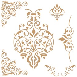 Stencil-Medium-Damask 086
