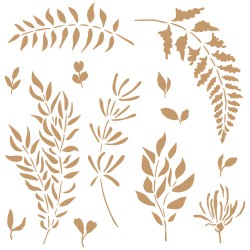 Stencil-Medium- Leaves