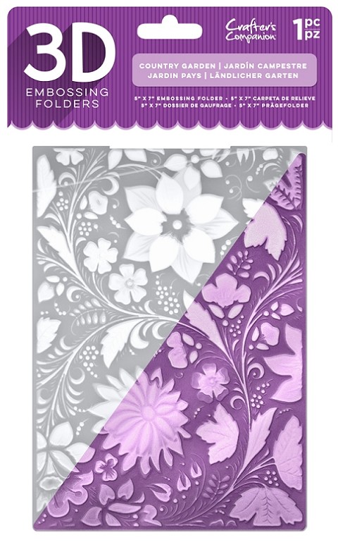 Crafters Companion 3D embossing folders- Country garden
