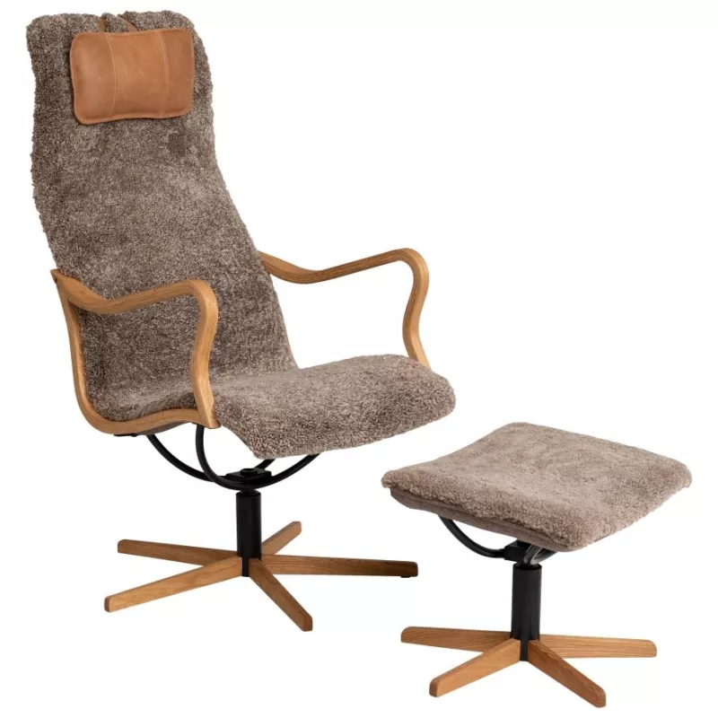 Bröderna Andersson - Chic Fåtölj + Pall (Nougat Special)