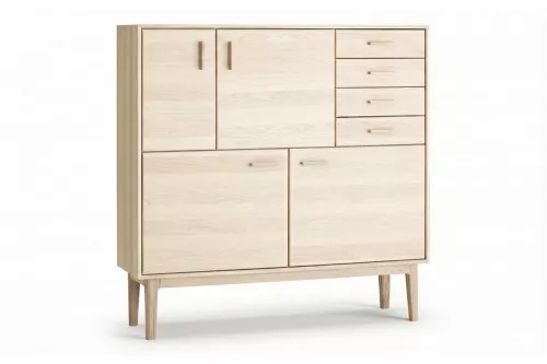 Casö - 700 Highboard Skåp Vitoljad Ek