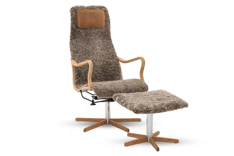 Bröderna Andersson - Chic Fåtölj med gung + Pall