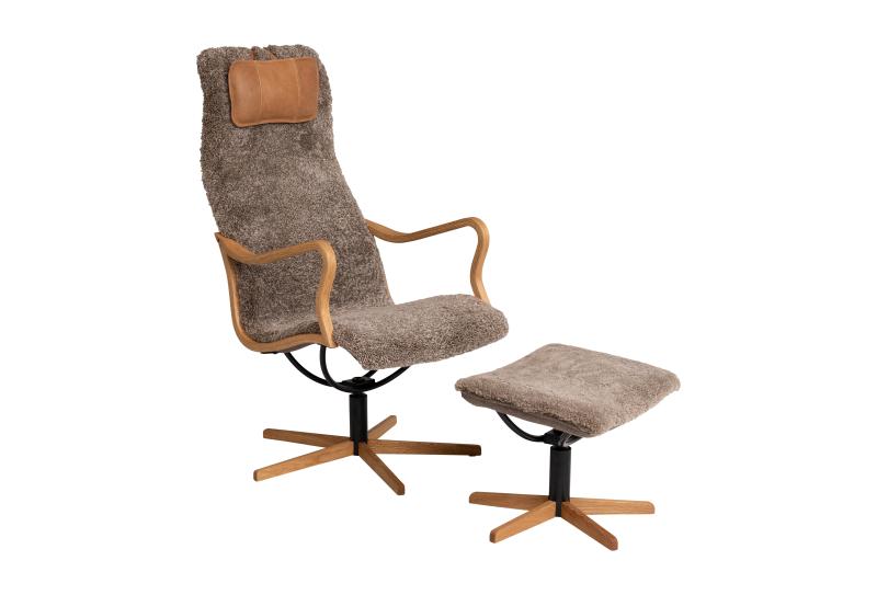 Bröderna Andersson - Chic Fåtölj + Pall (fast underrede)