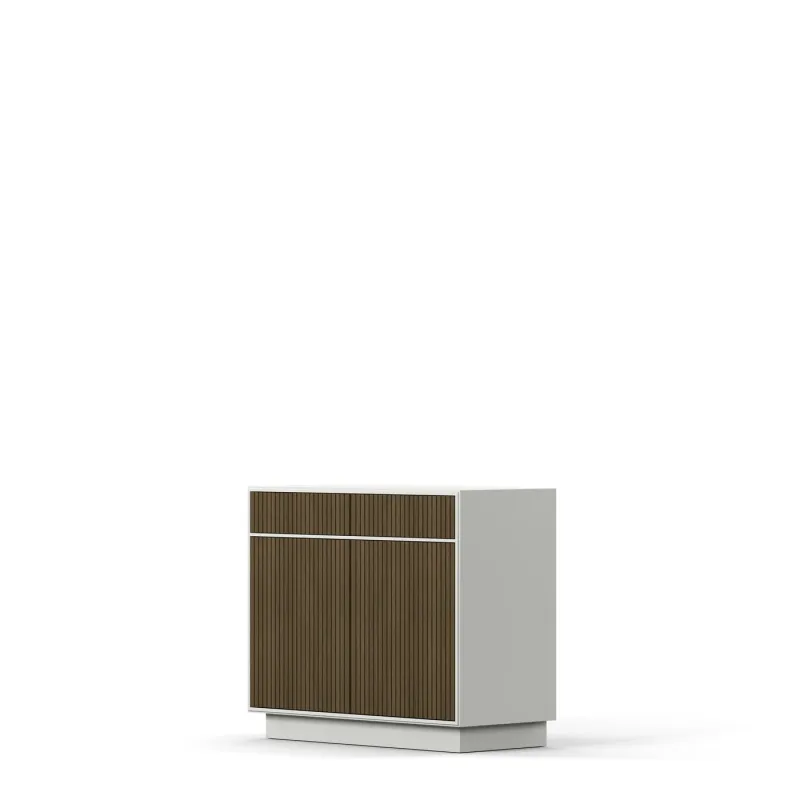 Englesson - Line Burned Walnut Skänk 2 Dörrar Hög – betsad ek, 92×78 cm