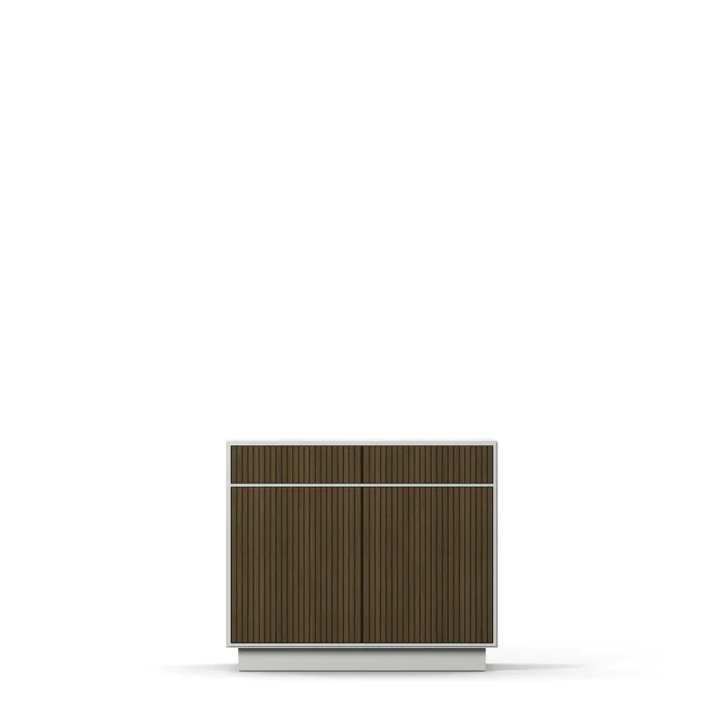 Englesson - Line Burned Walnut Skänk 2 Dörrar Hög – betsad ek, 92×78 cm