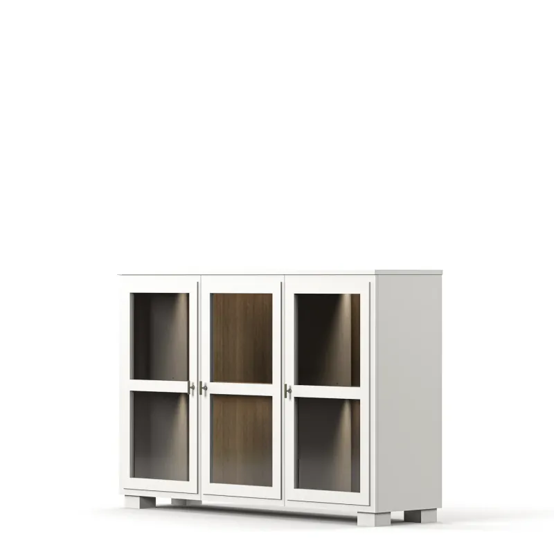 Englesson - Camden Skänk 3 Dörrar Hög – glasdörrar, belysning, 161×108 cm