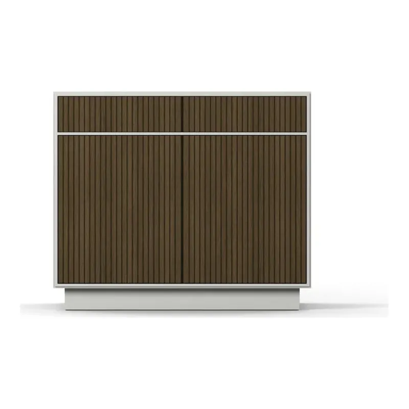 Englesson - Line Burned Walnut Skänk 2 Dörrar Hög – betsad ek, 92×78 cm