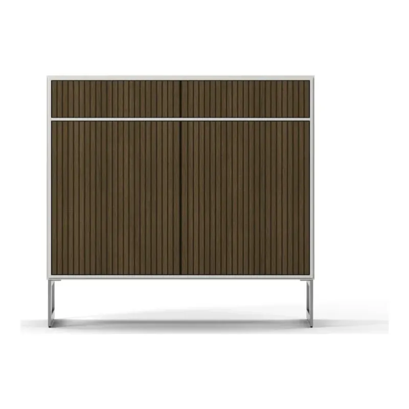 Englesson - Line Burned Walnut Skänk 2 Dörrar Hög – betsad ek, 92×86 cm