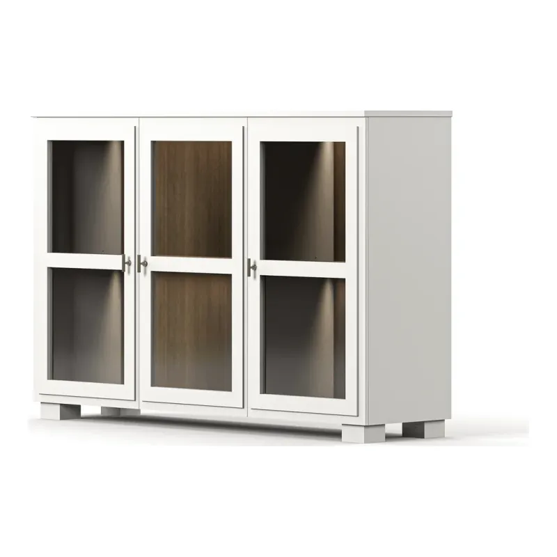 Englesson - Camden Skänk 3 Dörrar Hög – glasdörrar, belysning, 161×108 cm