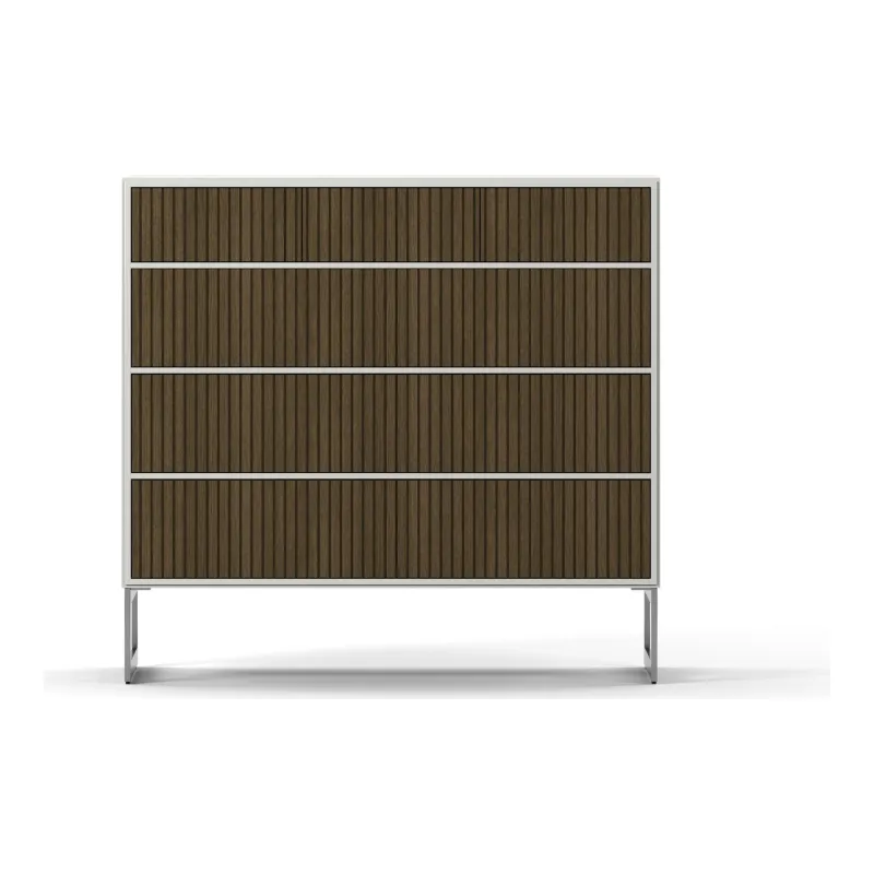 Englesson - Line Burned Walnut Byrå 3+3 Lådor Hög