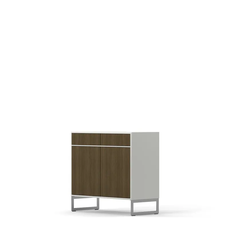Englesson - Line Burned Walnut Skänk 2 Dörrar Hög – betsad ek, 92×86 cm