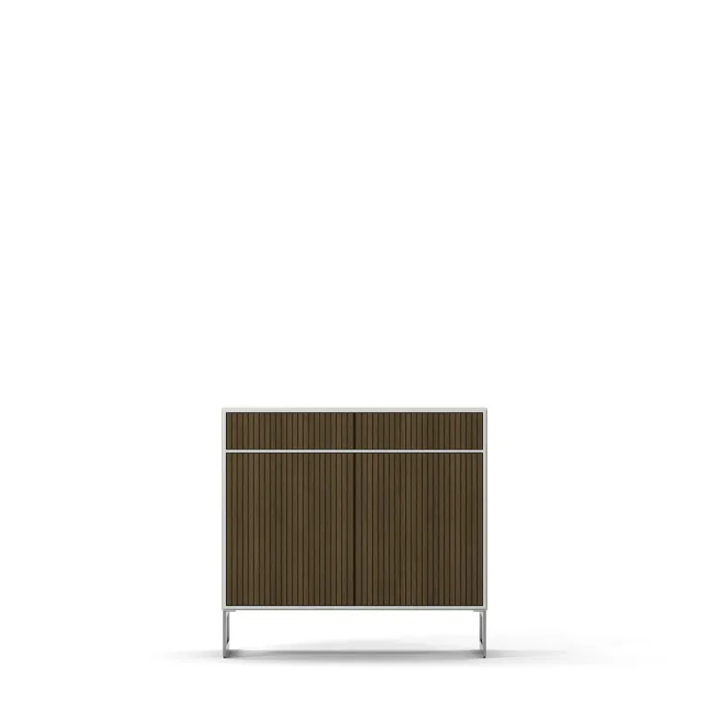 Englesson - Line Burned Walnut Skänk 2 Dörrar Hög – betsad ek, 92×86 cm