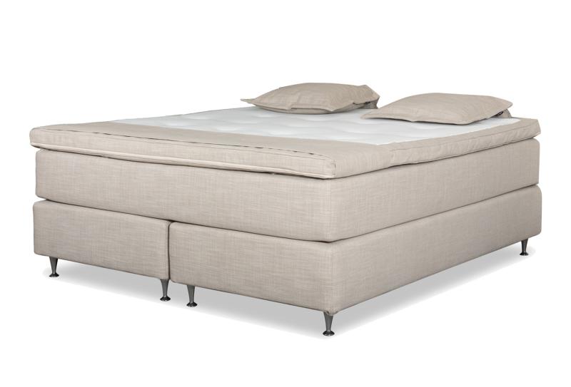 Classic Beds - Eton 300 Kontinentalsäng (160 cm, Fast / Fast, Moa Ljusgrå)