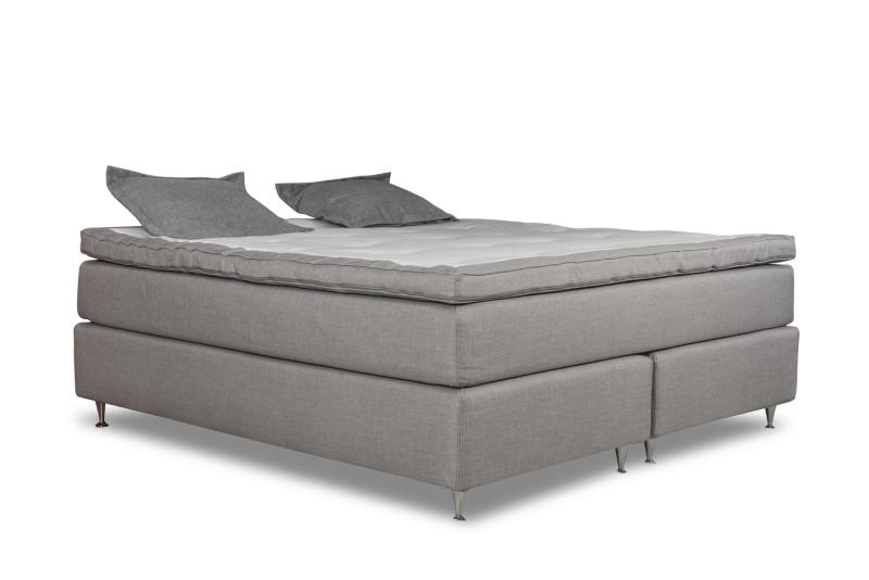 Classic Beds - Eton 200 Kontinentalsäng (160 cm, Fast / Fast, Moa Ljusgrå)
