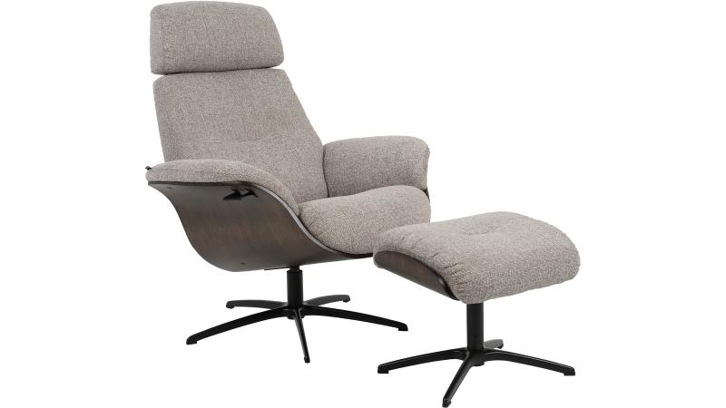 NFG - Falcon Fåtölj & Fotpall Ljusgrå