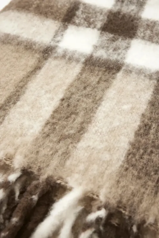 Jakobsdals - Black check mohair Pläd