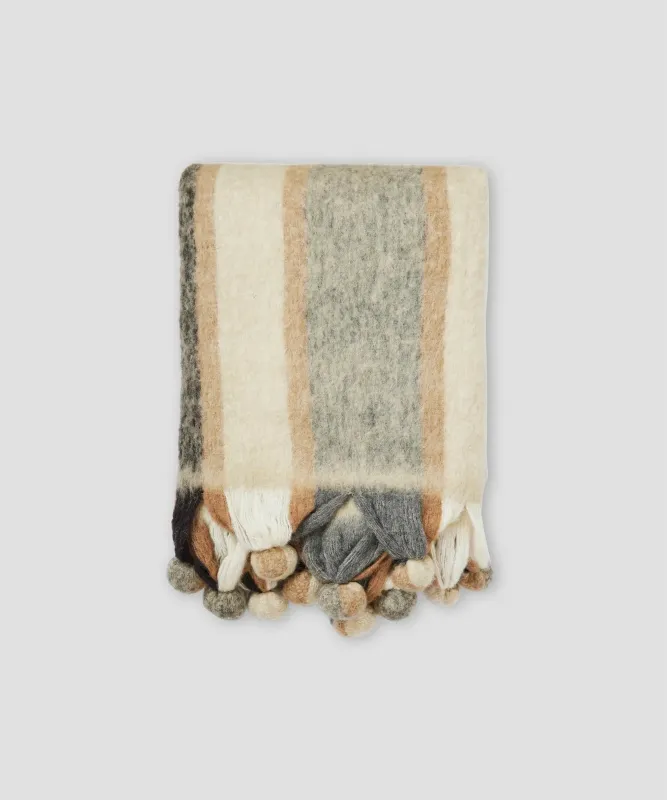 Jakobsdals - Brown striped mohair Pläd