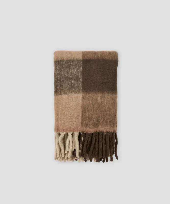 Jakobsdals - Brown check mohair Pläd