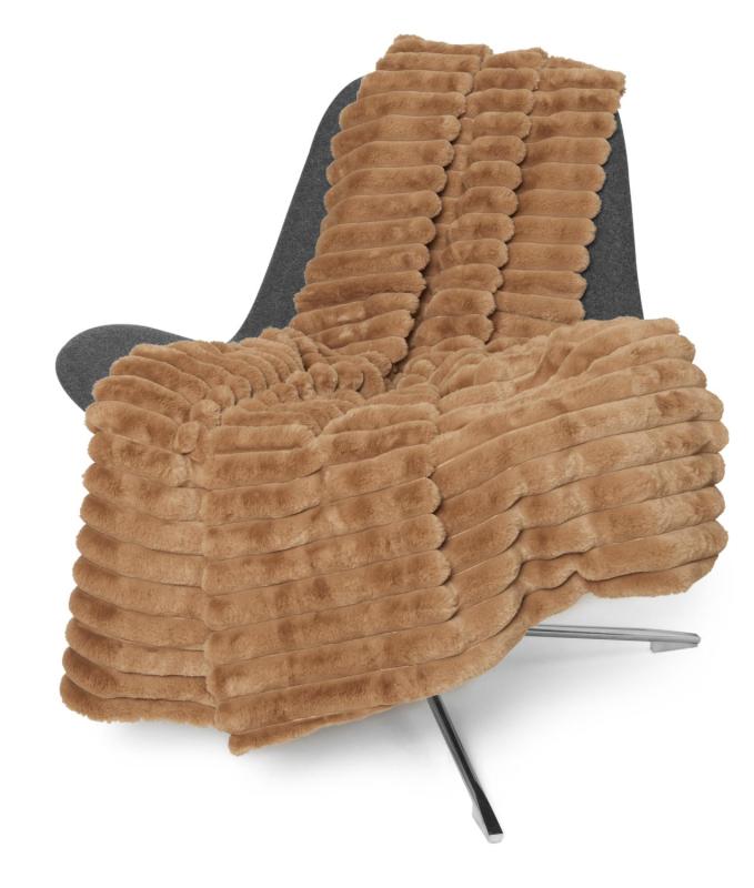 Stripy Blanket - Cognac