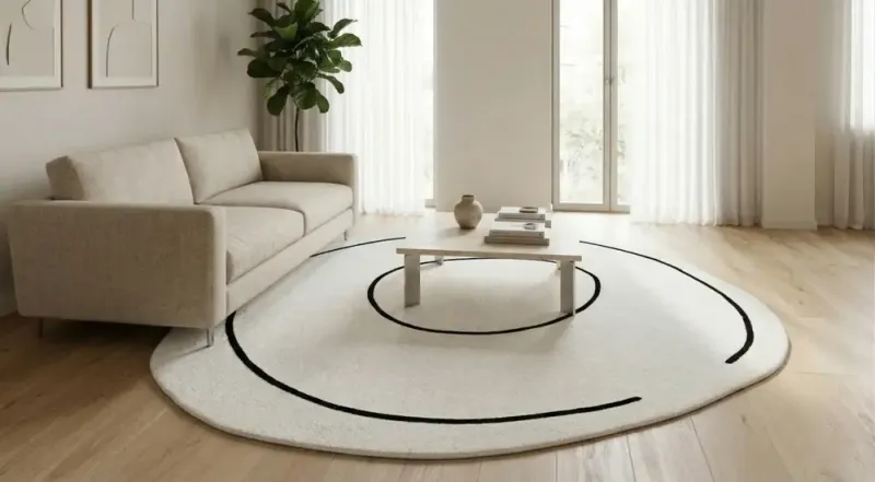 Carpet Decor - Loop Ivory round