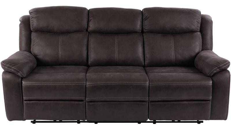 Teddy - Reclinersoffa med El 3-Sits - Brungrå