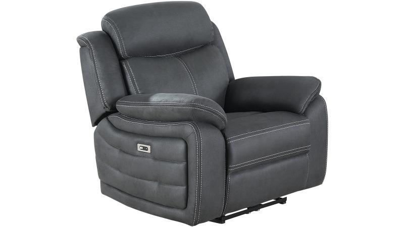 Teddy - Reclinerfåtölj med el - Grå