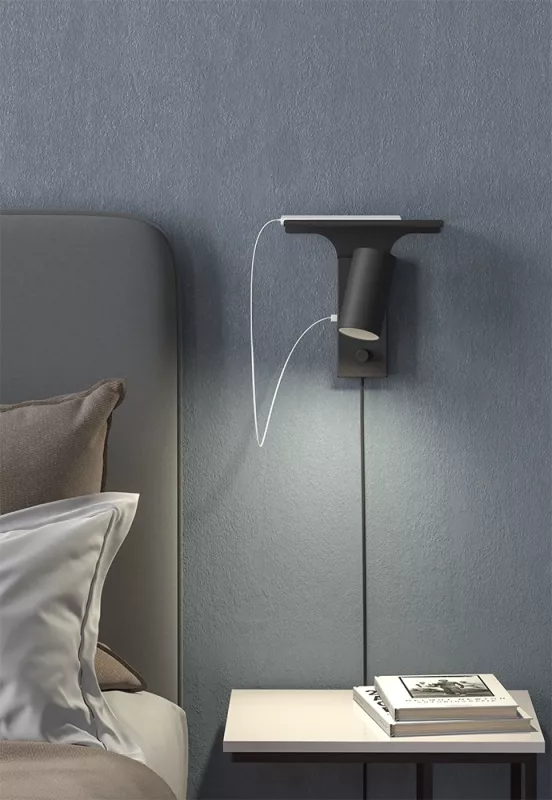 Belid - Tyson Vägghylla Svartstruktur