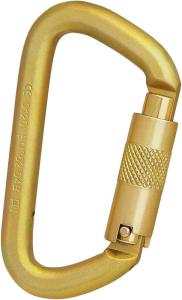 Offset D Supersafe Steel Carabiner