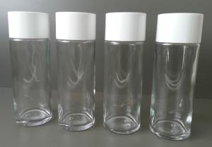 4 pack - 125 ml glasflaska + vit kapsyl