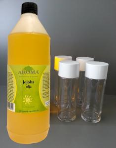 1 liter jojobaolja + 4 flaskor 125 ml