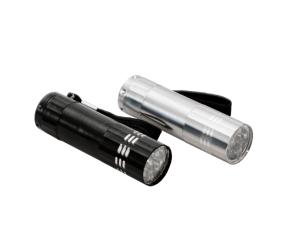 Ficklampa 9 led alumin. bl. fä