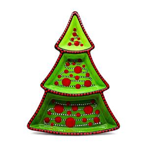 Divided Tree Dish - 6 pcs