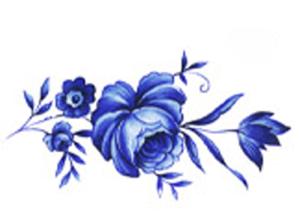 Delft blue - 66 x 35 mm - 10 pcs
